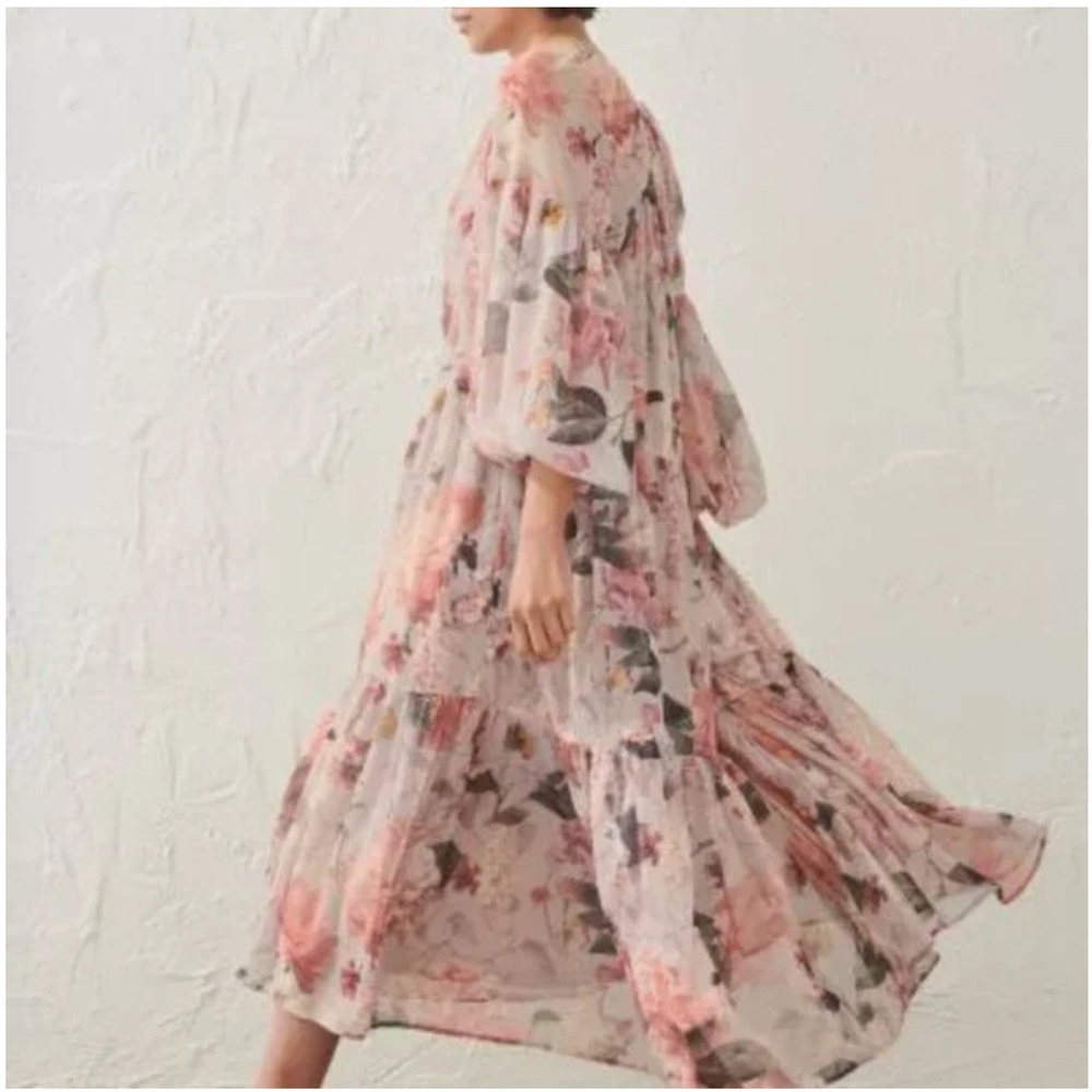 H&M Floral Maxi Dress - Pink and Gray